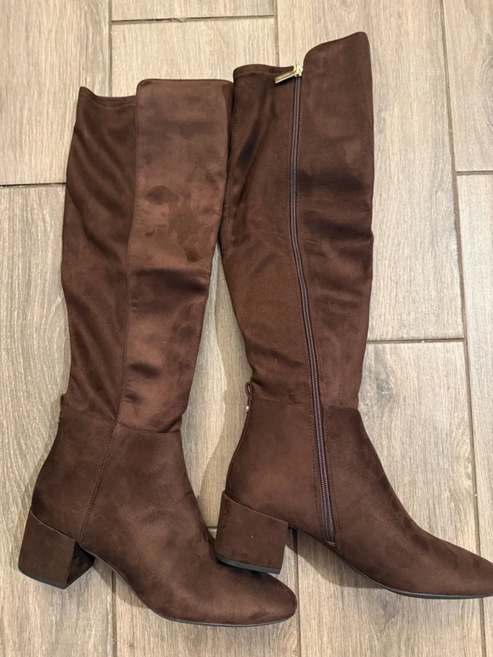 New Michael Kors Mocha Micro Suede Boots Sz 11 M - Picture 4 of 10